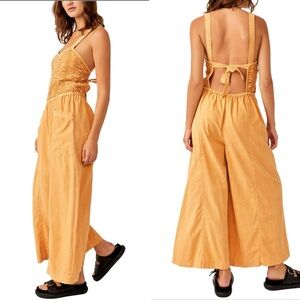 New Free People Forever and Always Ruched Jumpsuit